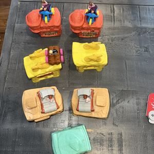 1993 McDonald's The Flintstones Movie Happy Meal Toys House and Car Sets